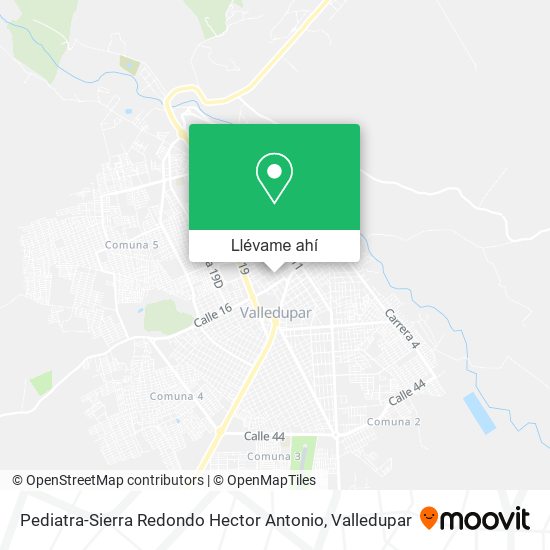 Mapa de Pediatra-Sierra Redondo Hector Antonio