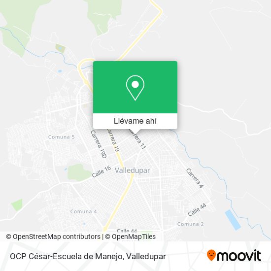 Mapa de OCP César-Escuela de Manejo