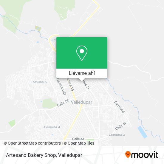 Mapa de Artesano Bakery Shop