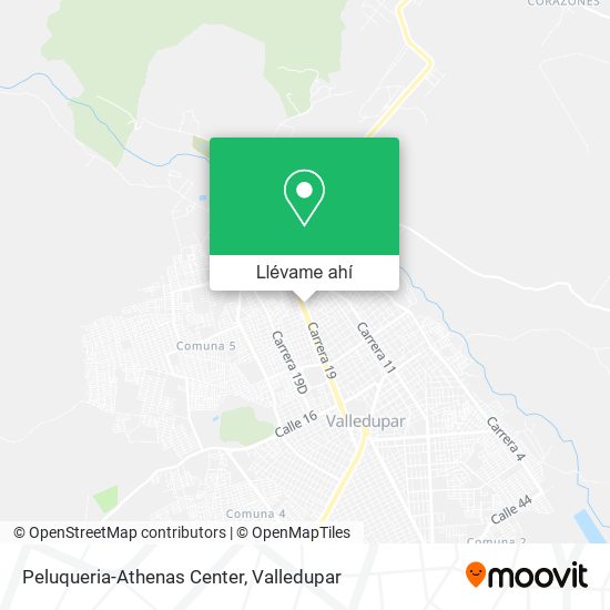 Mapa de Peluqueria-Athenas Center