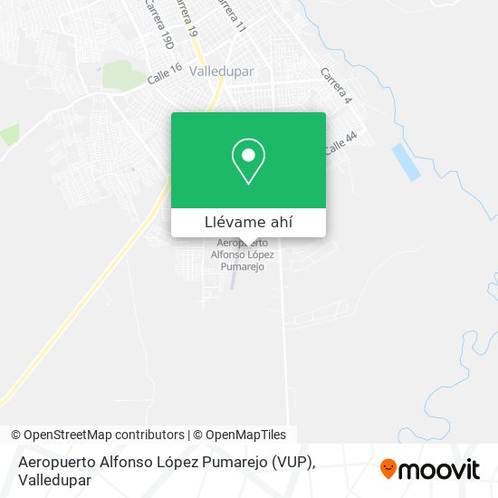 Mapa de Aeropuerto Alfonso López Pumarejo (VUP)