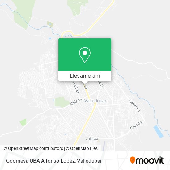 Mapa de Coomeva UBA Alfonso Lopez
