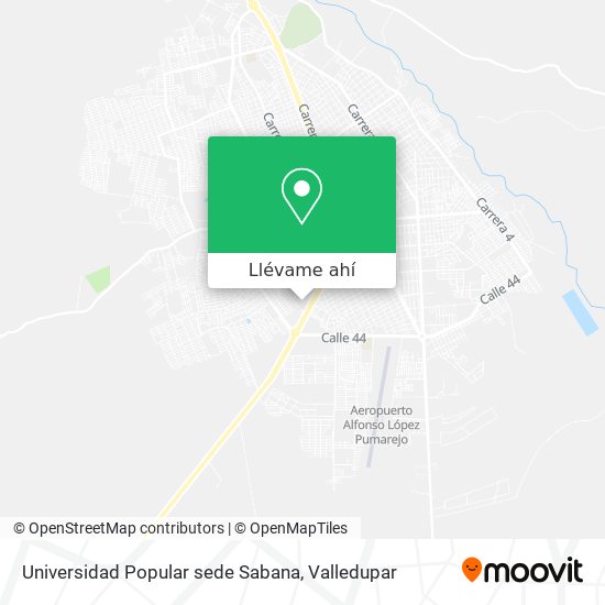 Mapa de Universidad Popular sede Sabana