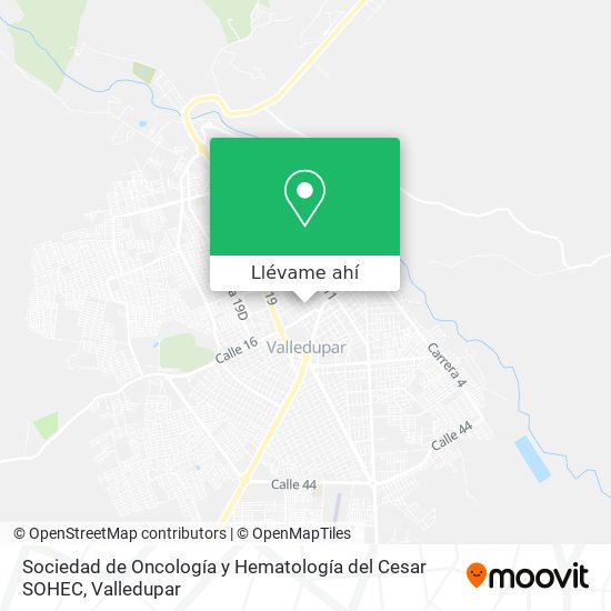 Mapa de Sociedad de Oncología y Hematología del Cesar SOHEC