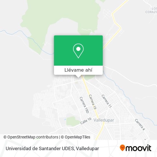 Mapa de Universidad de Santander UDES