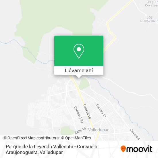 Mapa de Parque de la Leyenda Vallenata - Consuelo Araújonoguera