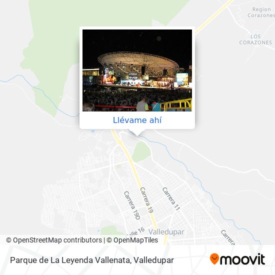 Mapa de Parque de La Leyenda Vallenata