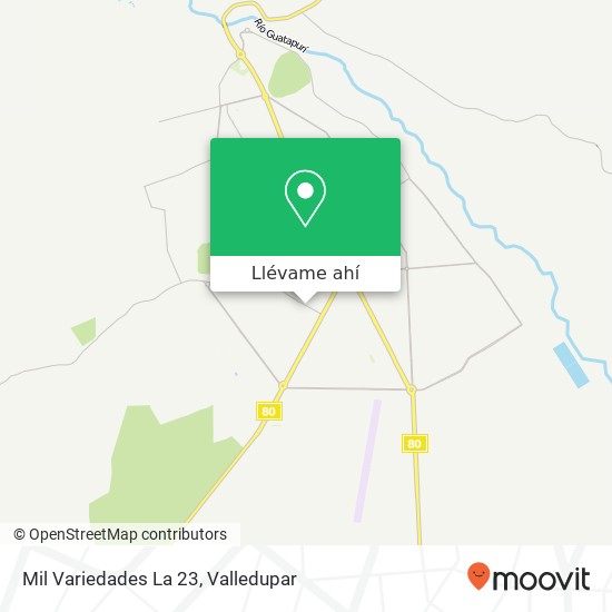 Mapa de Mil Variedades La 23, Transversal 23 19 Valledupar, Valledupar, 200004