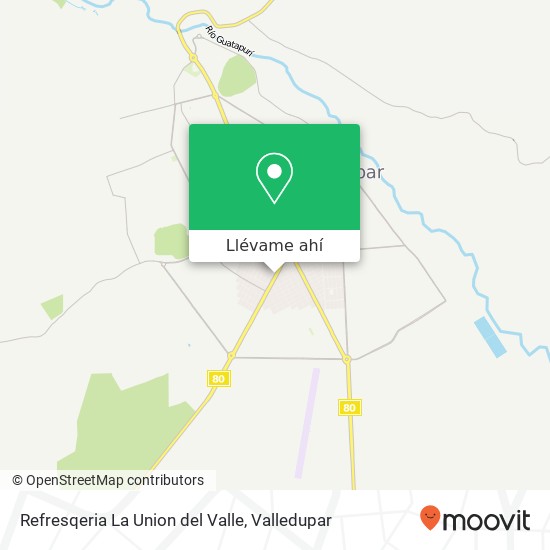 Mapa de Refresqeria La Union del Valle, Turbay Ayala 20 O Los Caciques, Valledupar, 200004