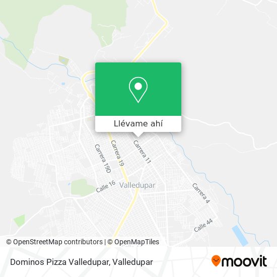 Mapa de Dominos Pizza Valledupar