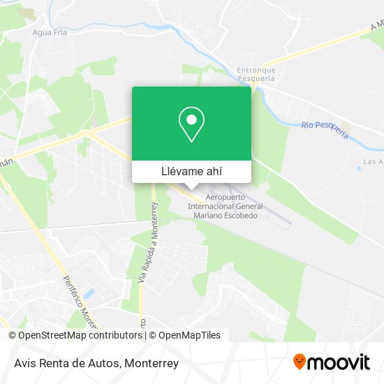 Mapa de Avis Renta de Autos