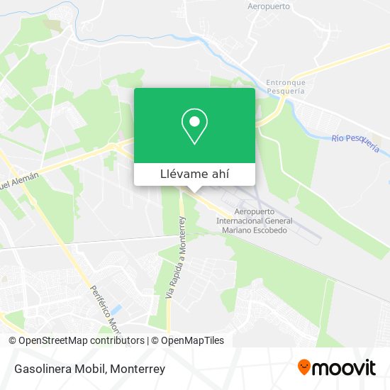 Mapa de Gasolinera Mobil