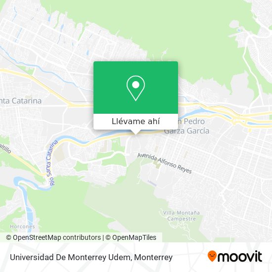 Mapa de Universidad De Monterrey Udem
