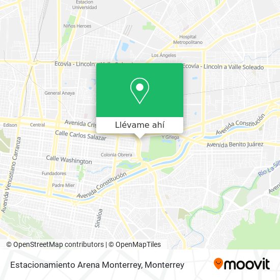 Mapa de Estacionamiento Arena Monterrey