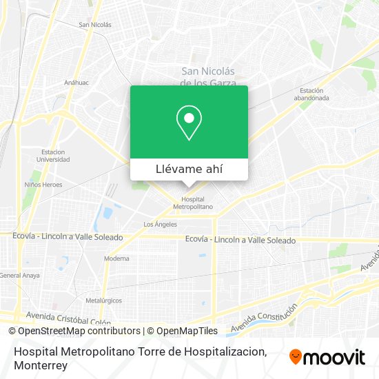 Mapa de Hospital Metropolitano Torre de Hospitalizacion