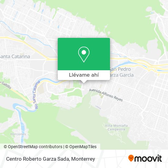Mapa de Centro Roberto Garza Sada