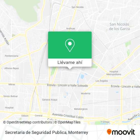 Mapa de Secretaria de Seguridad Publica