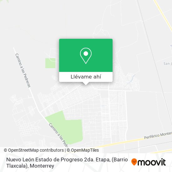 Mapa de Nuevo León Estado de Progreso 2da. Etapa, (Barrio Tlaxcala)