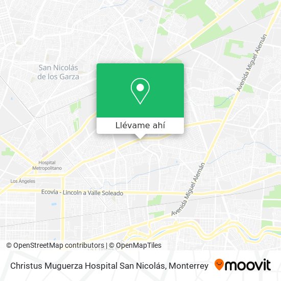 Mapa de Christus Muguerza Hospital San Nicolás