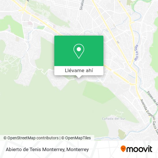 Mapa de Abierto de Tenis Monterrey