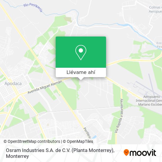 Mapa de Osram Industries S.A. de C.V. (Planta Monterrey)