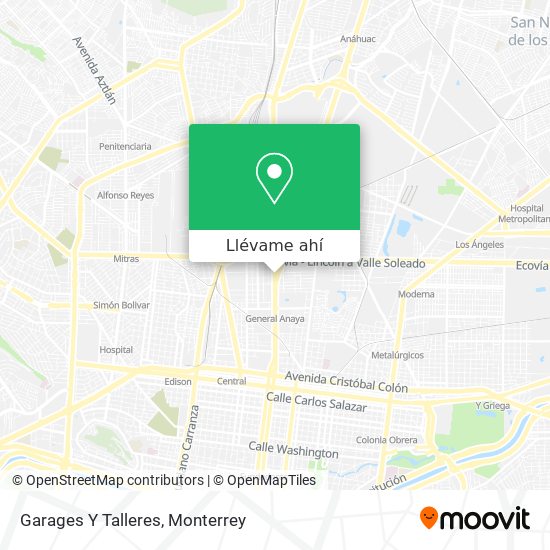 Mapa de Garages Y Talleres