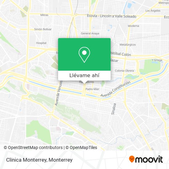 Cómo llegar a Clínica Monterrey en Autobús o Metrorrey?