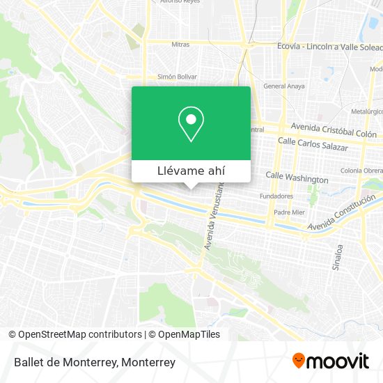 Mapa de Ballet de Monterrey