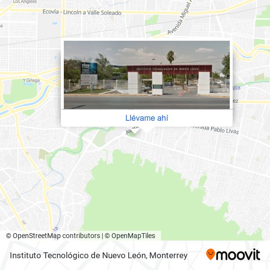 Mapa de Instituto Tecnológico de Nuevo León