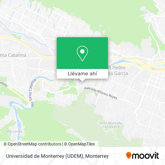 Mapa de Universidad de Monterrey (UDEM)