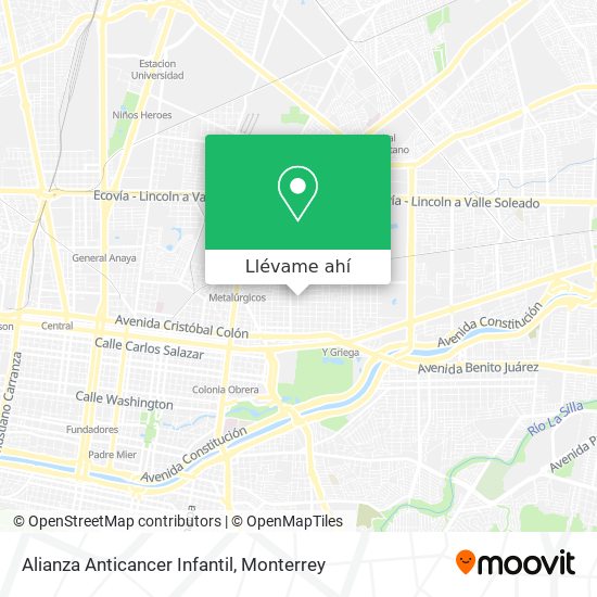 Mapa de Alianza Anticancer Infantil