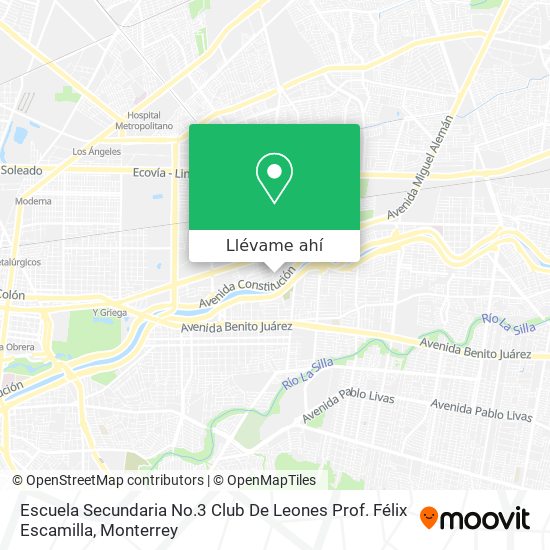 Cómo llegar a Escuela Secundaria  Club De Leones Prof. Félix Escamilla  en Guadalupe en Autobús o Metrorrey?