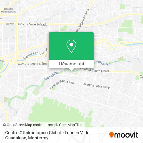 Cómo llegar a Centro Oftalmologico Club de Leones V. de Guadalupe en  Autobús o Metrorrey?