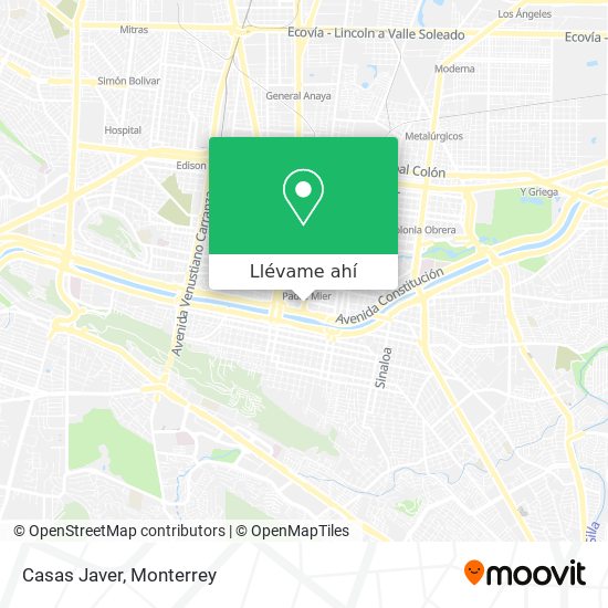 Cómo llegar a Casas Javer en Monterrey en Autobús o Metrorrey?
