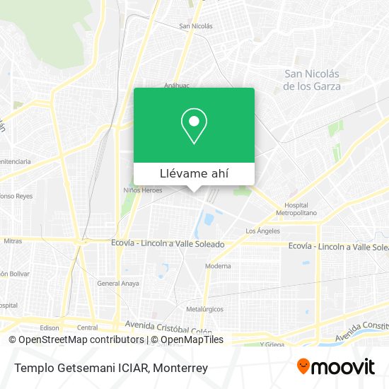 Mapa de Templo Getsemani ICIAR