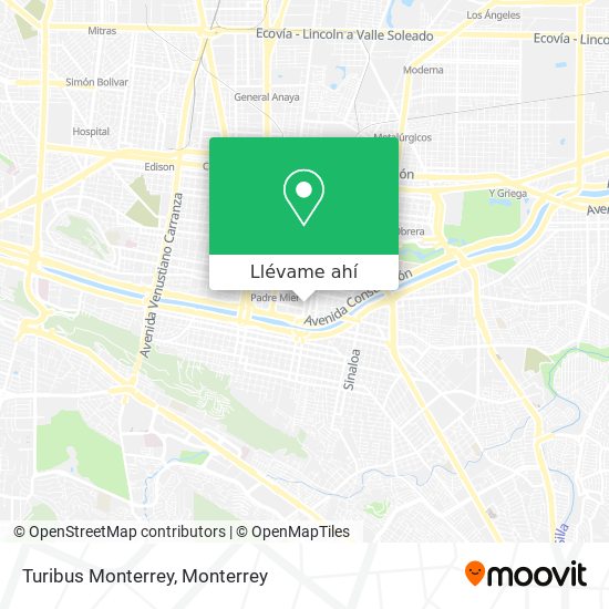 Mapa de Turibus Monterrey