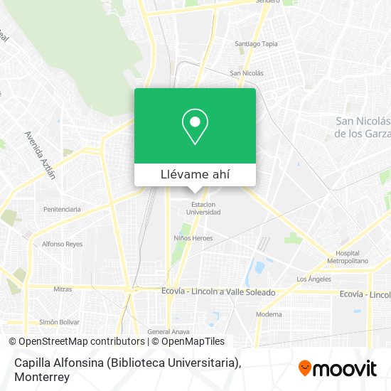 Mapa de Capilla Alfonsina (Biblioteca Universitaria)
