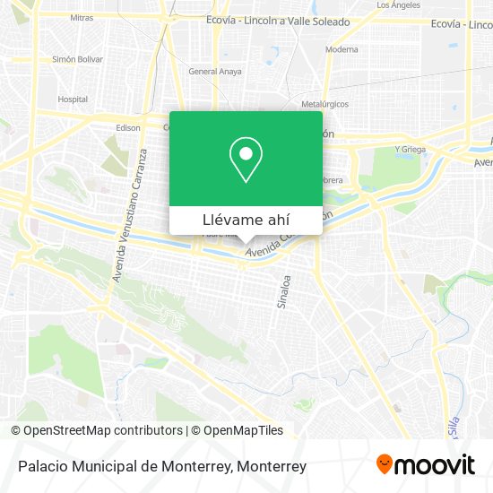 Mapa de Palacio Municipal de Monterrey