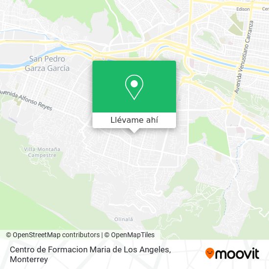 Mapa de Centro de Formacion Maria de Los Angeles