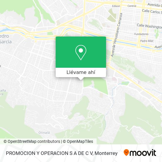 Mapa de PROMOCION Y OPERACION S A DE C V