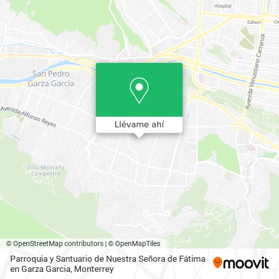Mapa de Parroquia y Santuario de Nuestra Señora de Fátima en Garza Garcia