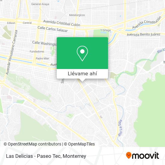 Mapa de Las Delicias - Paseo Tec