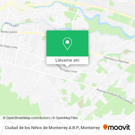 Mapa de Ciudad de los Niños de Monterrey A.B.P.