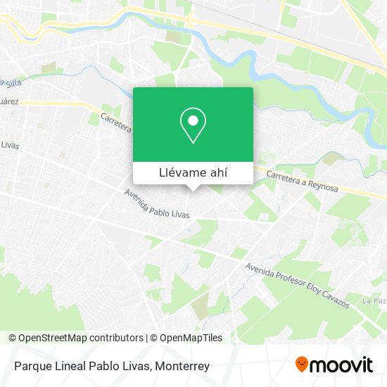 Mapa de Parque Lineal Pablo Livas