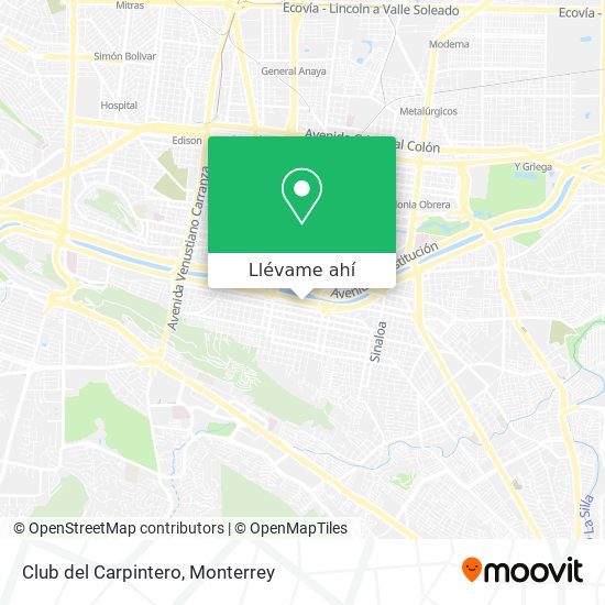 Cómo llegar a Club del Carpintero en Monterrey en Autobús o Metrorrey?