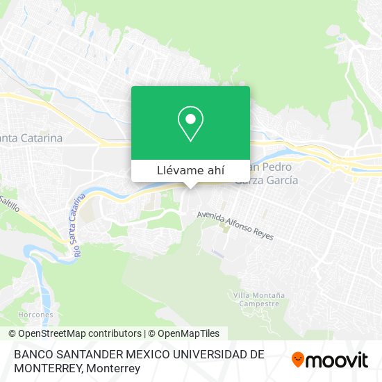 Mapa de BANCO SANTANDER MEXICO UNIVERSIDAD DE MONTERREY