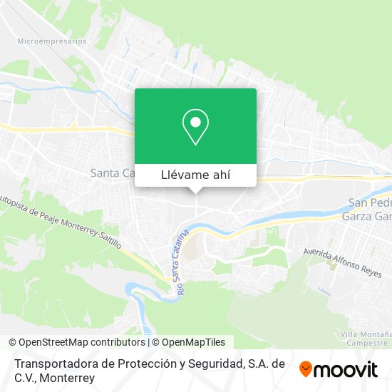 Mapa de Transportadora de Protección y Seguridad, S.A. de C.V.