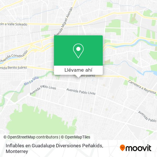 Mapa de Inflables en Guadalupe Diversiones Peñakids