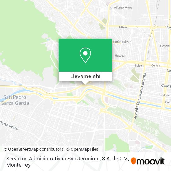 Mapa de Servicios Administrativos San Jeronimo, S.A. de C.V.