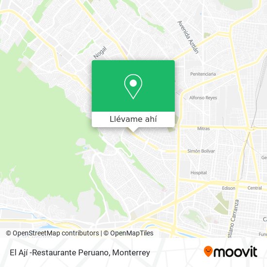 Mapa de El Ají -Restaurante Peruano